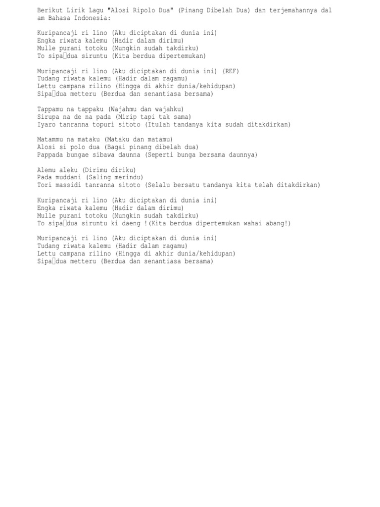 Lirik Lagu Tapamu Na Tapaku