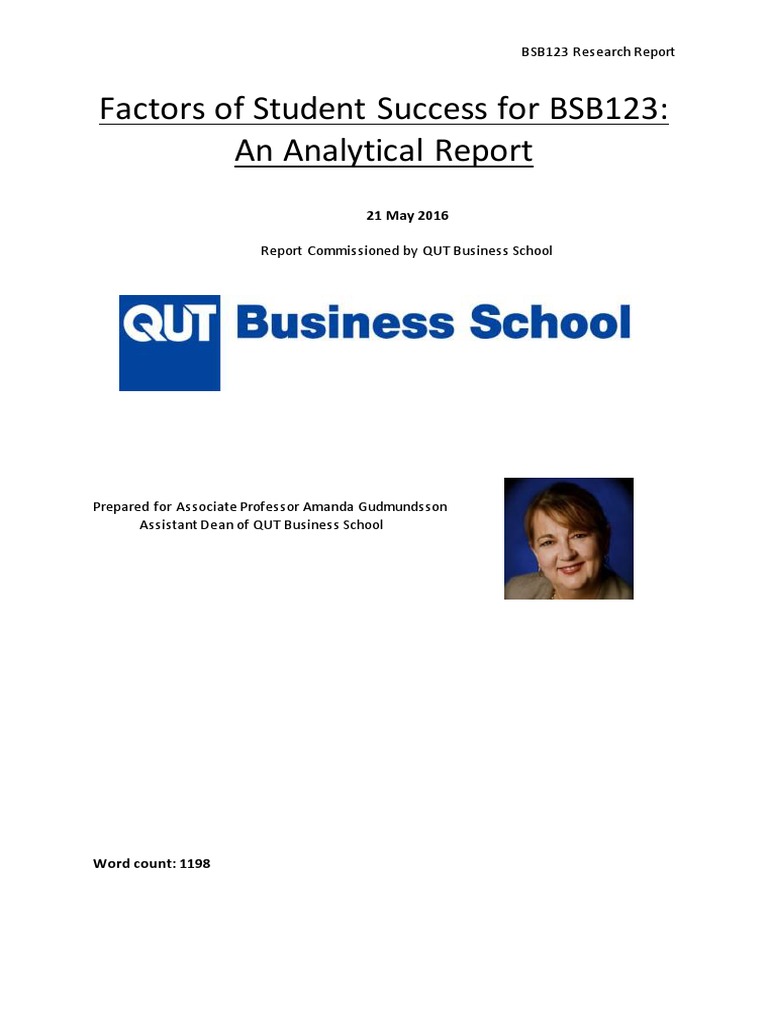 BSB123 Student Success Factors Analysis | PDF | Educational Assessment ...