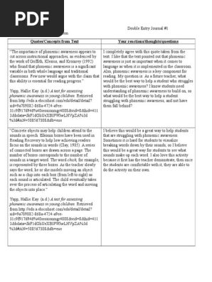 double entry journal 1