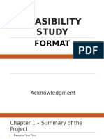 Feasibility Study Format Guide
