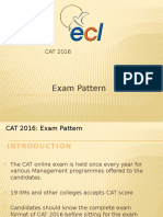 CAT 2016 Exam Pattern