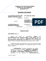 Second Division: Republic of Philippines Court of Tax Appeals Quezon