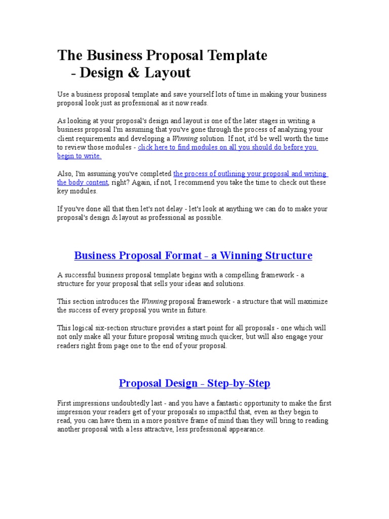 Professional Business Proposal Template | PDF | Typefaces | Serif