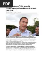 02.09.16 Moreno Valle anuncia evaluaciones patrimoniales a elementos policíacos