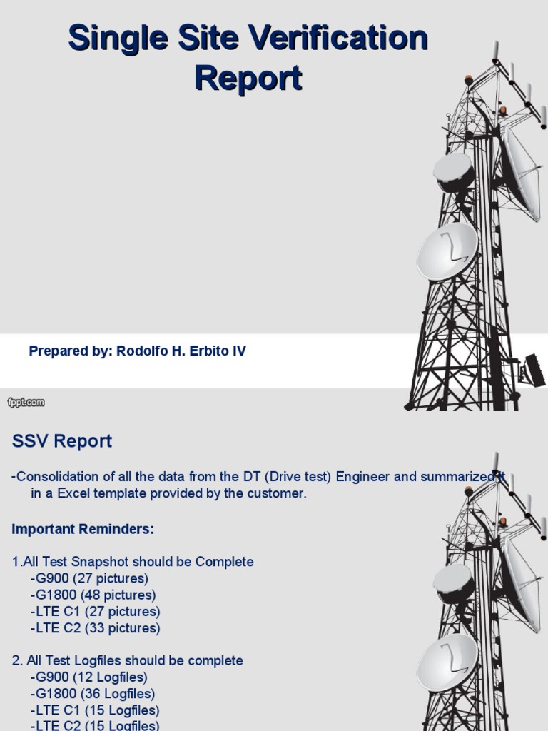 Single Site Verification Report Guide | PDF | Computer Data | Computing