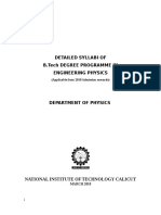 Syllabus For Engineering Physics at NIT Calicut