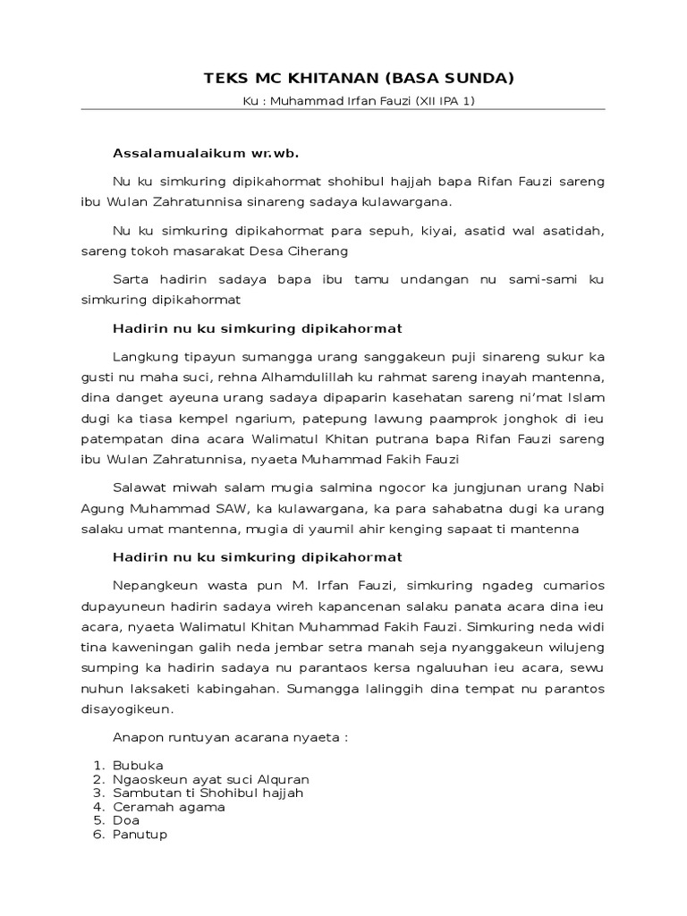 Mc Walimatul Khitan NURMAPCB