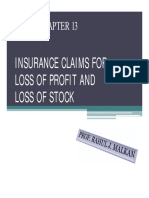 Ipcc - Chapter 13: Insurance Claims For Loss of Profit and Loss of Stock
