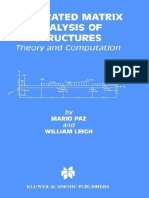 M. Paz, Integrated Matrix Analysis of Structures, 2001