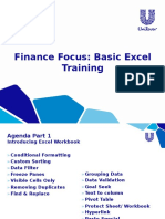 Finance Focus: Basic Excel Training