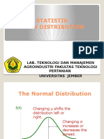 Statistik Norm Distribution: Lab. Teknologi Dan Manajemen Agroindustri Fakultas Teknologi Pertanian Universitas Jember