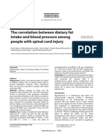 The Correlation Between Dietary Fat Intake and Blood Pressure Among People With Spinal Cord Injury