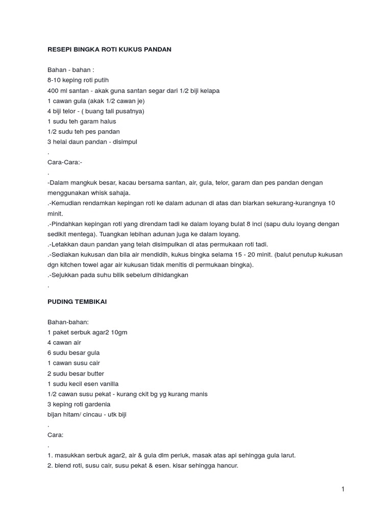 Bingka Roti Pandan Food Recipes Food Vegetables
