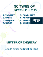 Basic Types of Business Letters 