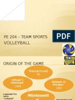 Pe 204 - Team Sports: Volleyball