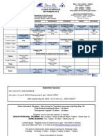 Sep 2016 Class Schedule