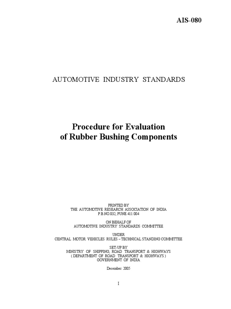Evaluation Procedure for Rubber Bushings | PDF | Rotation Around A ...