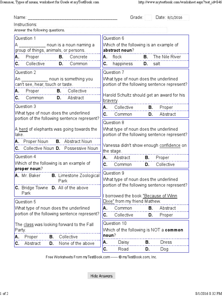 grammar-types-of-nouns-worksheet-for-grade-at-mytestbook