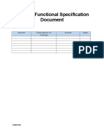 Website Functional Specification Document