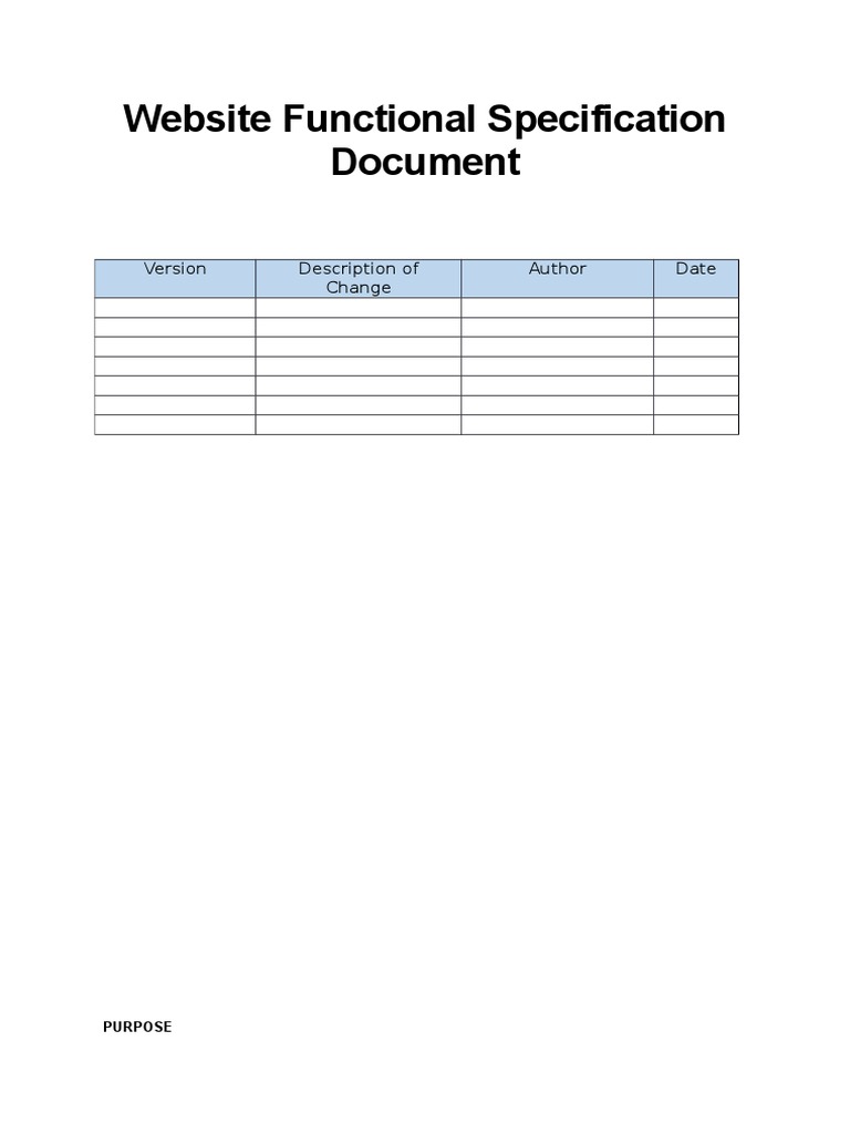 Website Functional Specification Guide | PDF | Websites | Search Engine ...