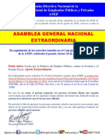 Convocatoria Asamblea General Extraordinaria