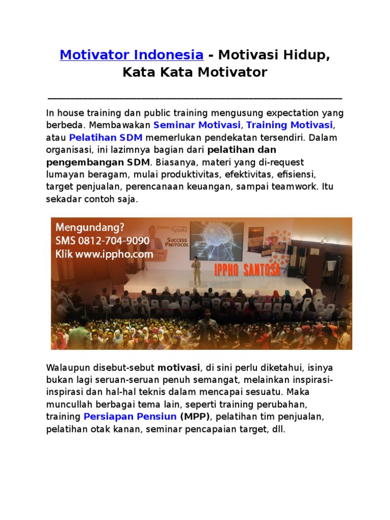 Contoh Kata Kata  Motivasi Organisasi  Kata Kata  Mutiara