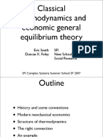 Classical thermodynamics and economic general equilibrium theory connections