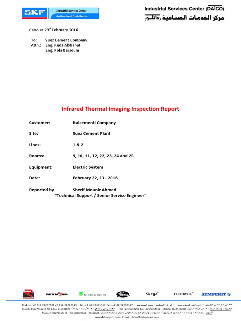 Infrared Thermal Imaging Report - Suez Plant | PDF | Thermography ...