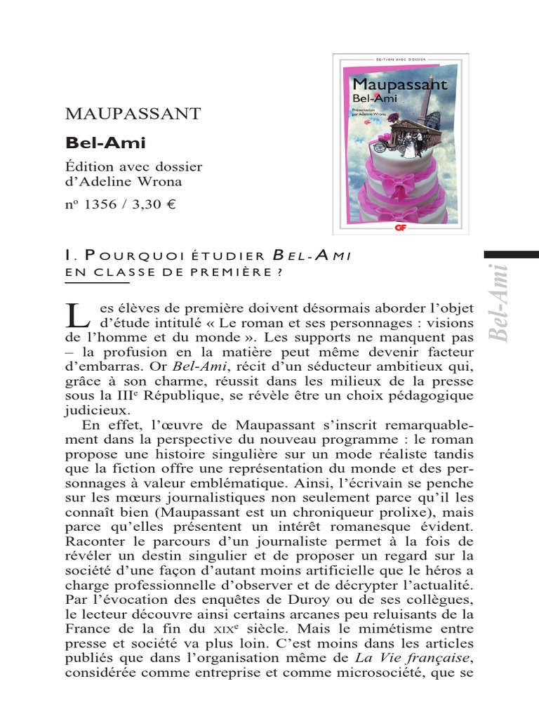 Bel Ami Résumé Détaillé Par Chapitre