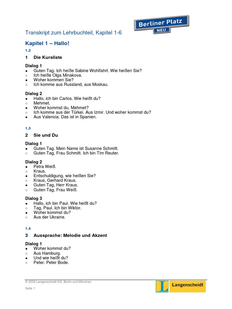 Neu Transkript LB - 1 Parte PDF | PDF