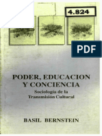Basil Bernstein PODER EDUCACION Y CONCIENCIA Sociologia de La Transmicion Cultural PDF