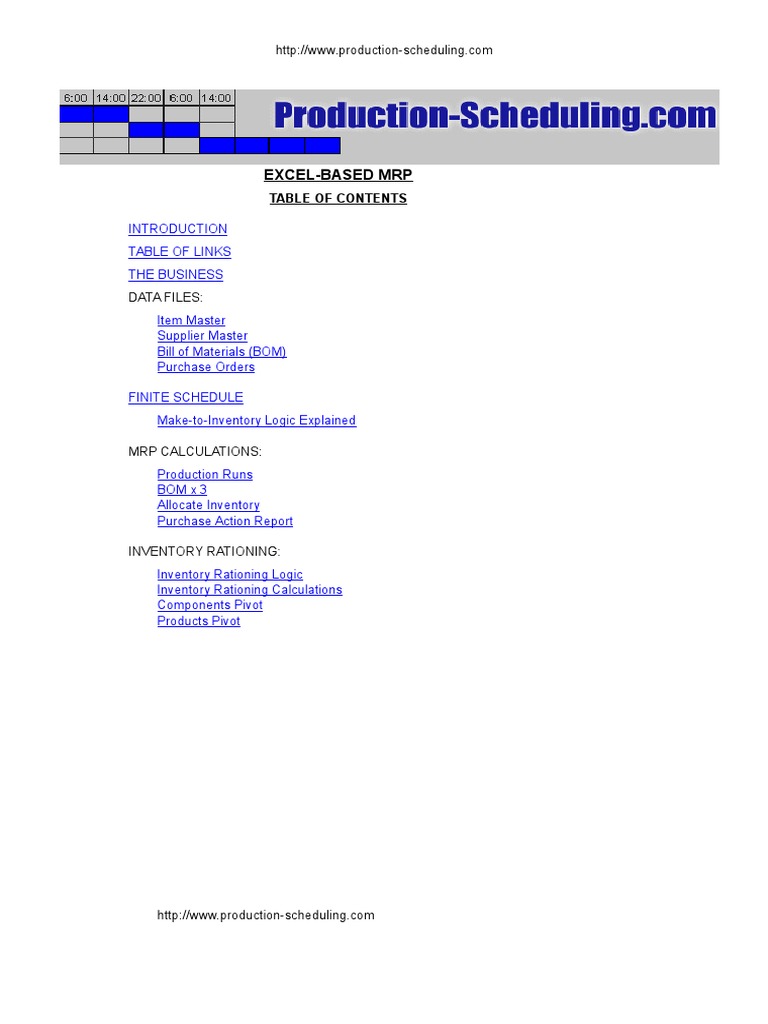 Excel-Based MRP Template Guide | PDF | Microsoft Excel | Inventory