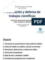 Tema 3. Presentación y Defensa de Trabajos Científicos