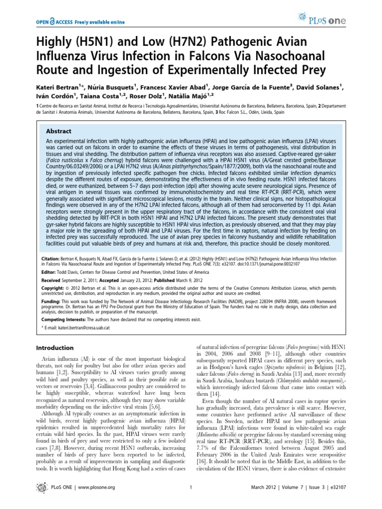 Paper 2 | PDF | Influenza A Virus Subtype H5 N1 | Avian Influenza