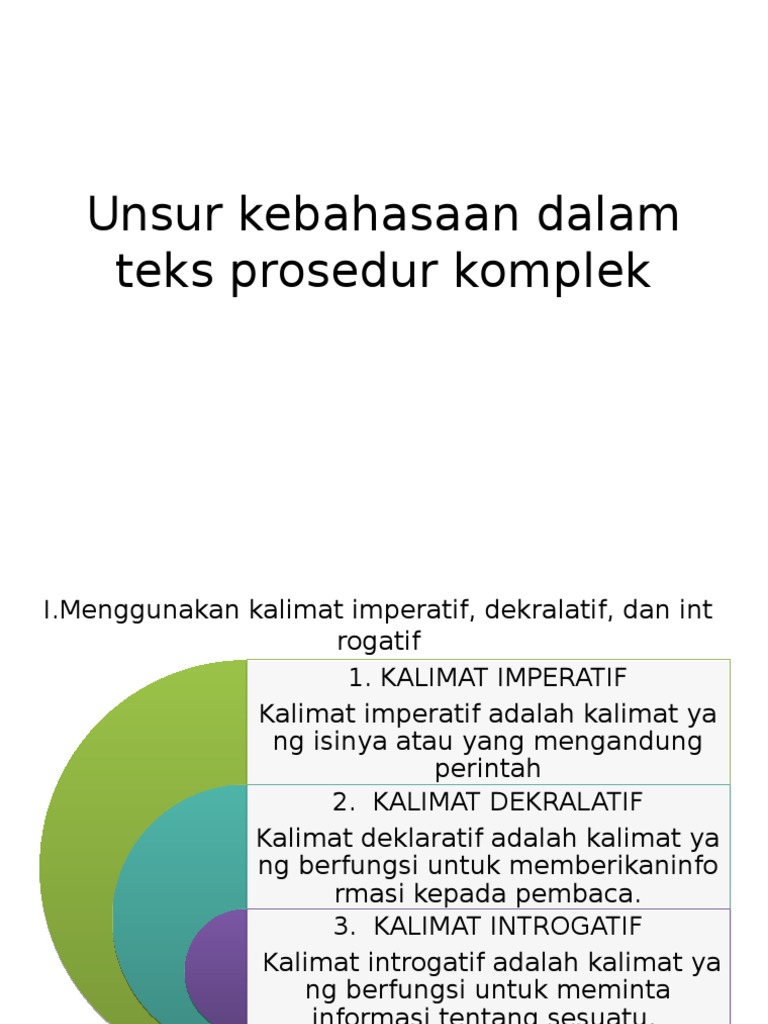 Unsur Kebahasaan Dalam Teks Prosedur Komplek Pdf