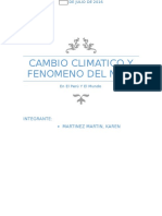 Cambio Climático en El Perú El Mundo y El Fenomeno Del Niño