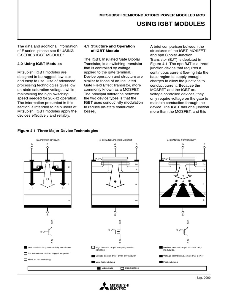 IGBT Module Structure and Operation | PDF | Bipolar Junction Transistor ...