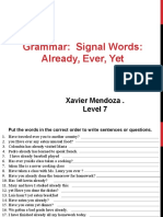 Cevaz. Grammar Signal Words. Xavier Mendoza Level 7 2003