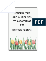 General Tips For Written PT3
