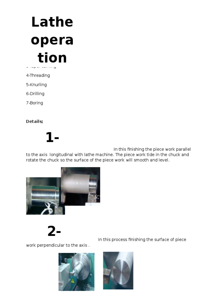 Lathe Operation PDF