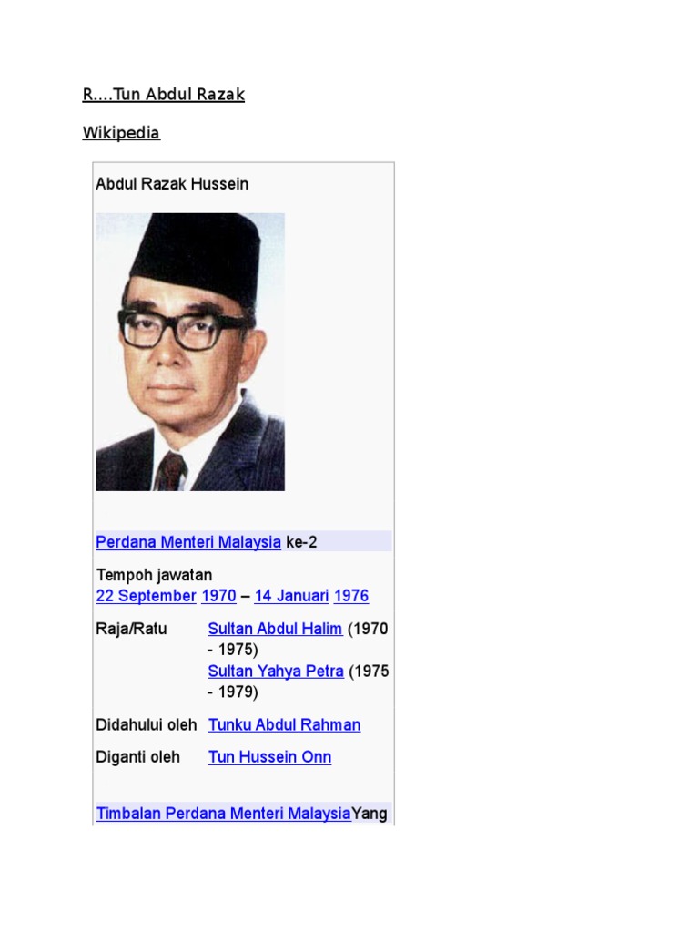 Tun Abdul Razak Pdf