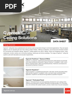 Gyprock 568 Ceiling Solutions Flyer 201204 Drywall