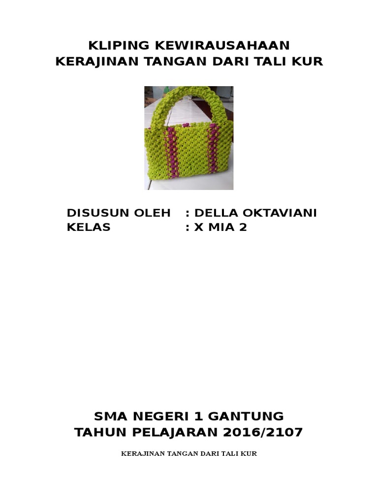  Kerajinan  Tangan Dari Tali  Kur 