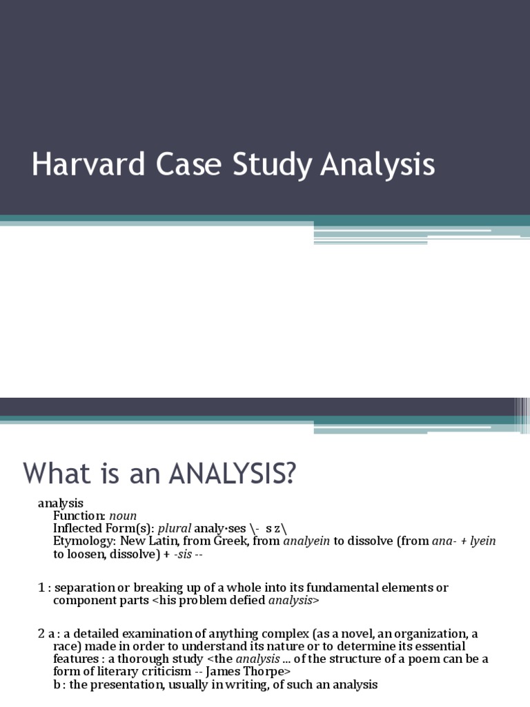 harvard case study