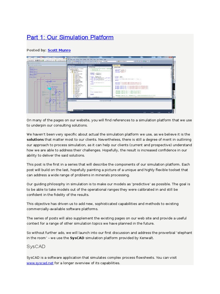 SysCAD Simulation for Mineral Processing | PDF | Mill (Grinding ...