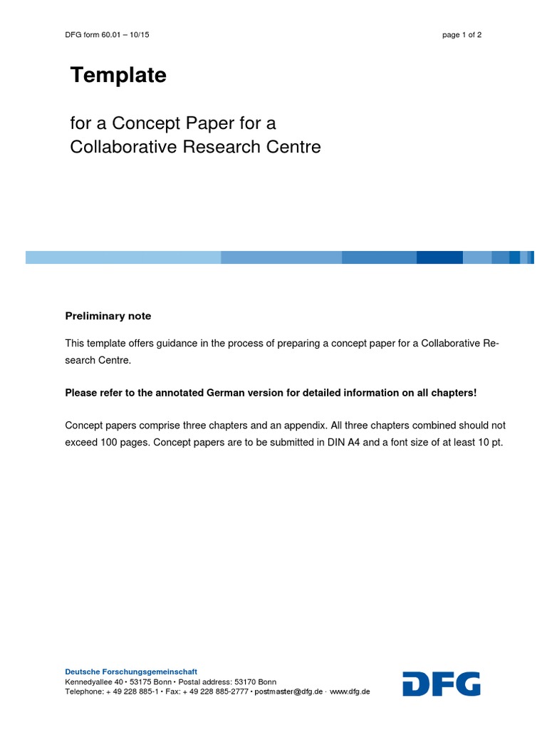 Concept Paper Template for Research Centre | PDF
