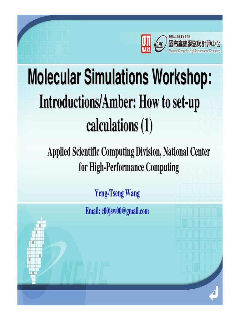Amber - Toturial Introduction 1 | PDF | Molecular Dynamics | Chemistry