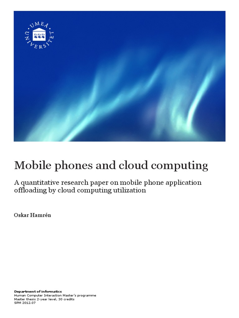 A Quantitative Research Paper on Mobile Phone Application