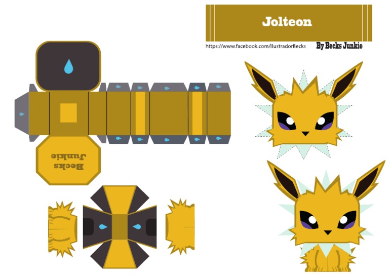 Jolteon Mini Papercraft PDF