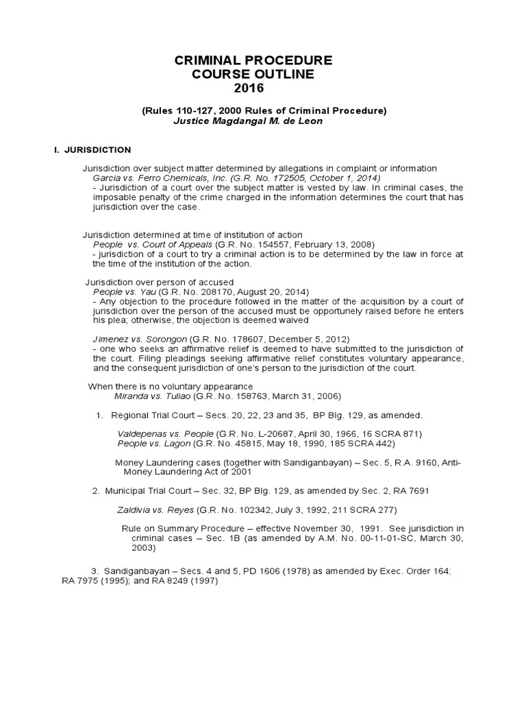 Criminal Procedure Act Overview | PDF | Law